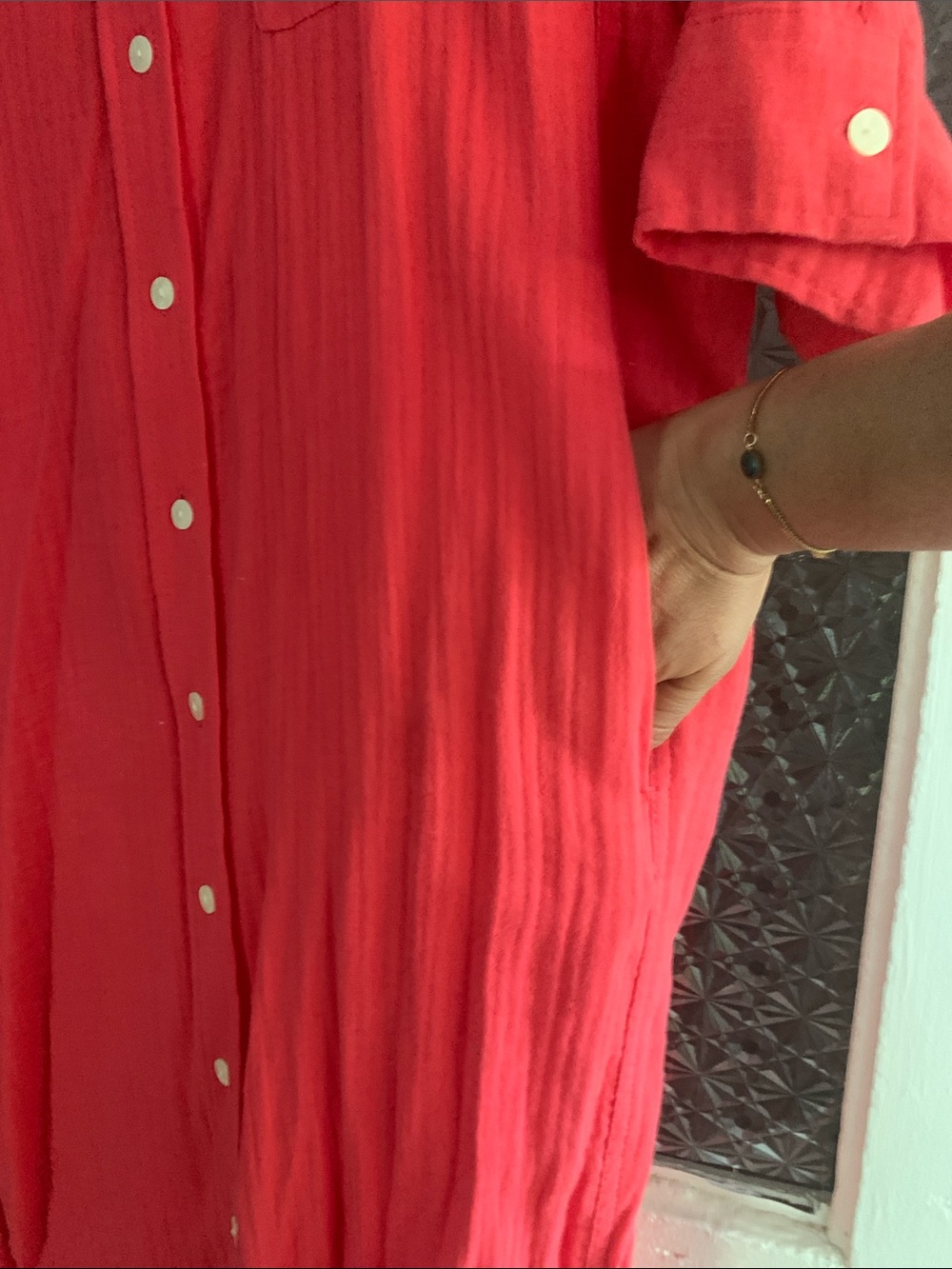 Universal Thread Lightweight Coral Shirtdress - Picture 4 of 4